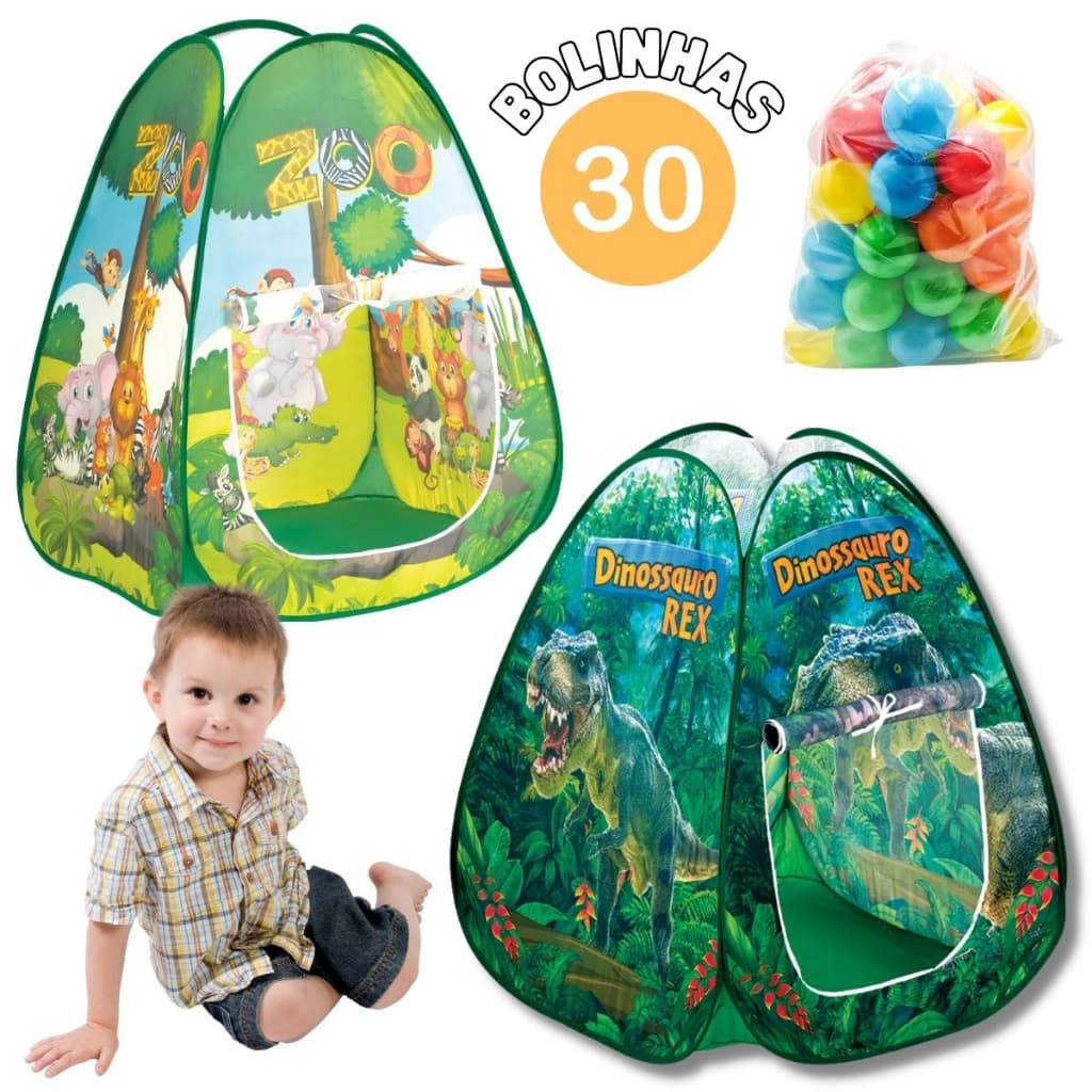 Barraca Infantil Menino Com bolinhas Cabana Criança Toca Cabaninha dobrável Tenda Portátil