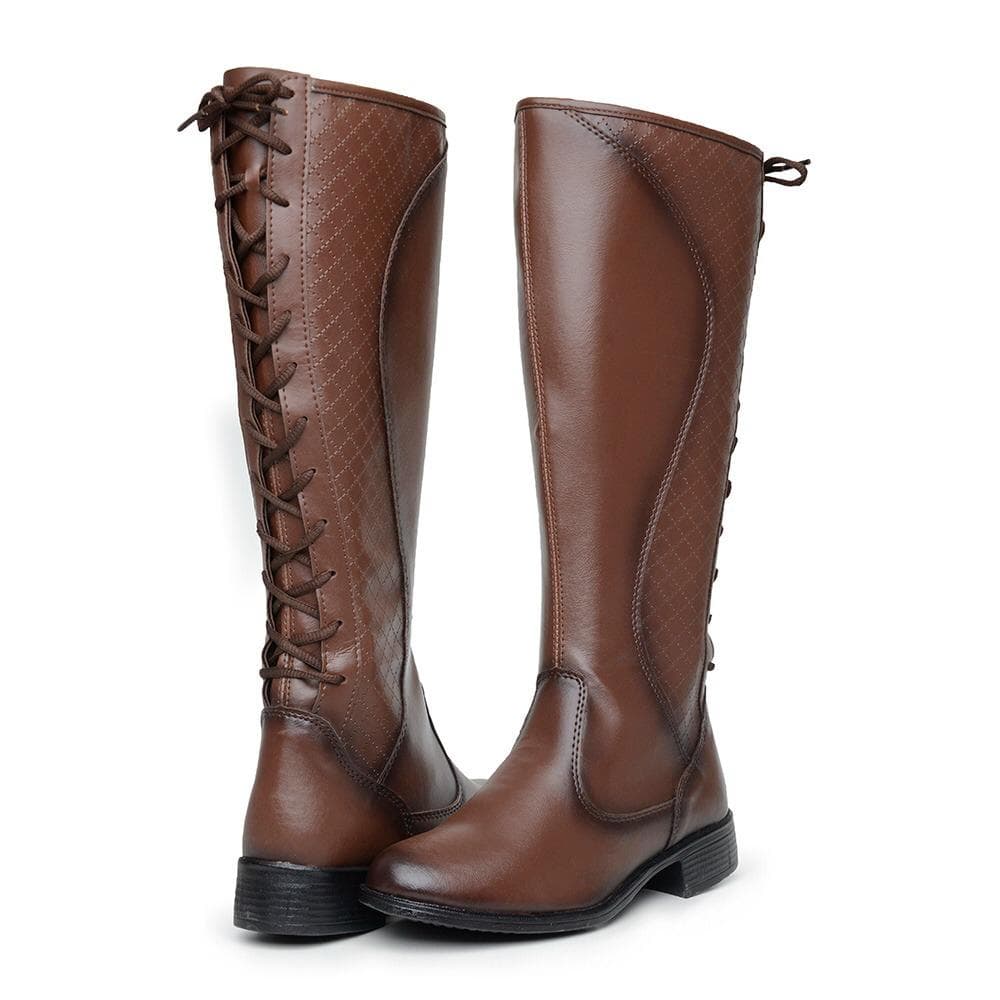 Bota Feminina Cano Longo Montaria Confortável Imperdivel Com Ajuste