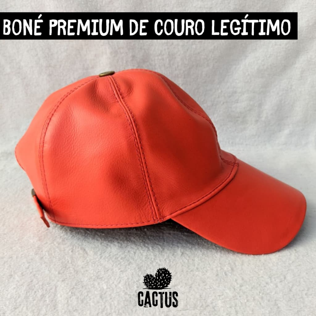boné masculino e feminino de Couro Legítimo Lona Lisa 100% artesanal de couro nordestino unissex ajustável São João