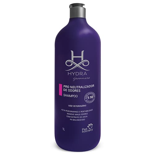 Shampoo Pet Cães Gatos Hydra Groomers Pro Neutralizador De Odores 1L Diluição 1:10