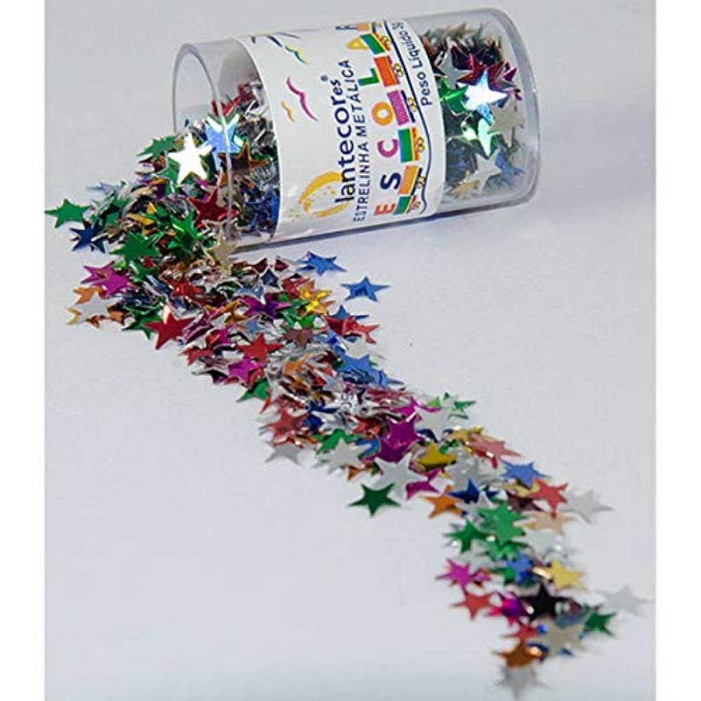 LANTEJOULA ESTRELINHA CORES C/3