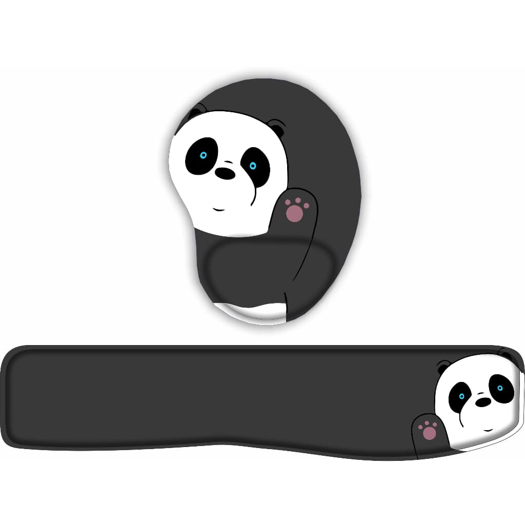 KIT Apoio de Teclado + Mouse pad ergonômico PANDA PATINHA cores