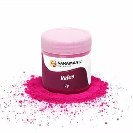 Corante de Vela Magenta Fluorescente 7g Pó Saramanil Anilina Tingimento barra lentilha gel ceras