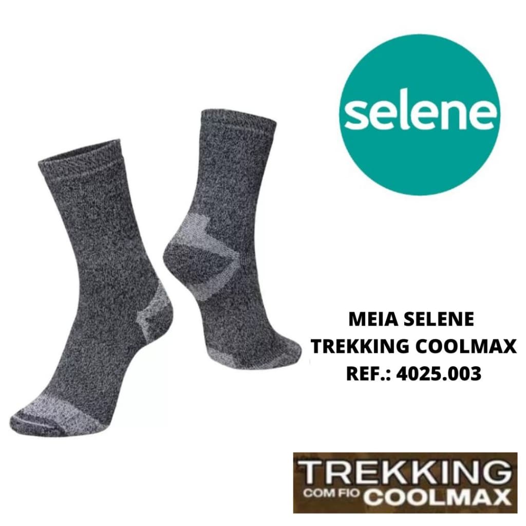 Meia Selene Trekking Coolmax Coturno Botas Caminhadas 4025 trilha