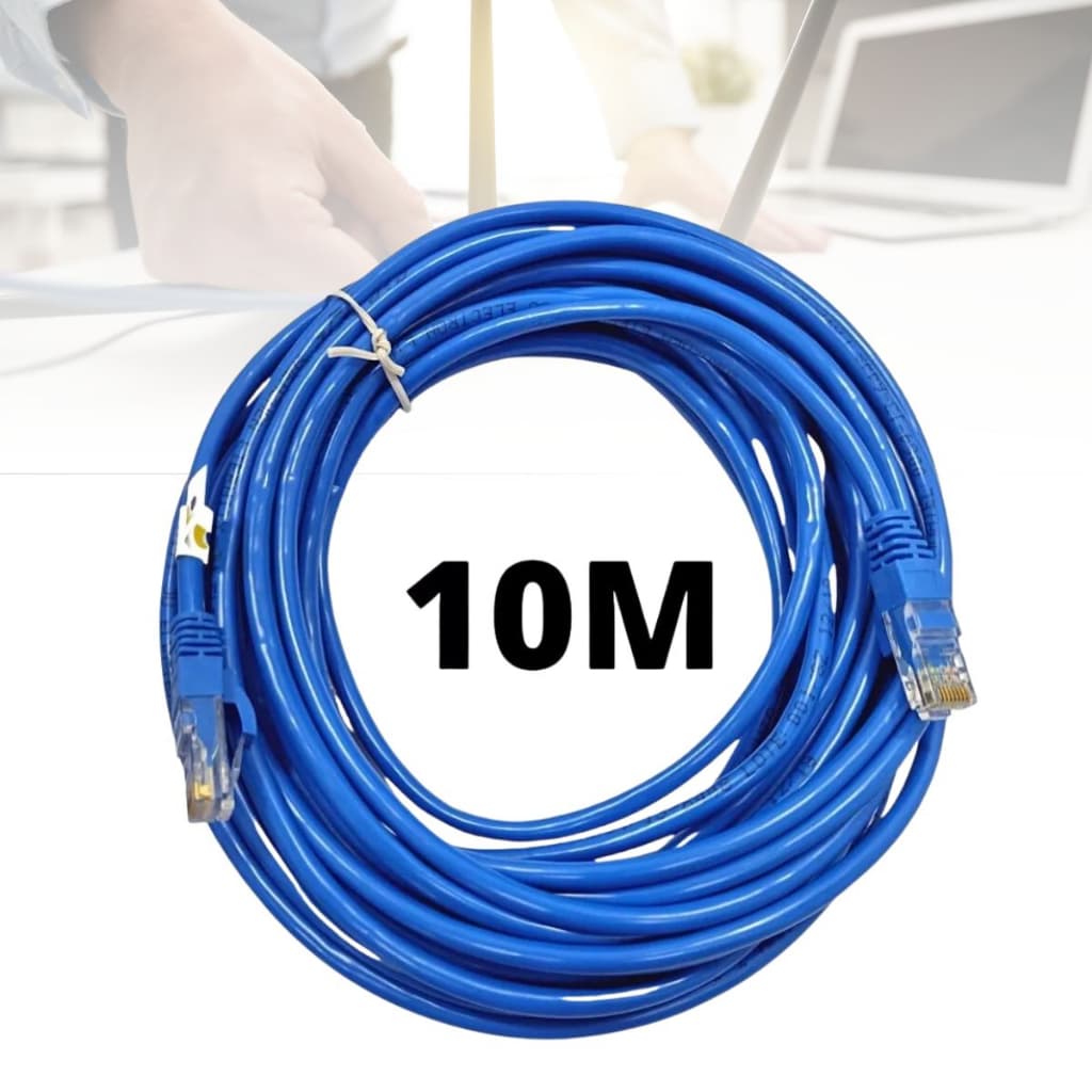 Cabo De Rede 10 Metros RJ45 Fio Internet Grande Longo Montado Roteador Para Ps4 Ps5 Xbox Smart Tv