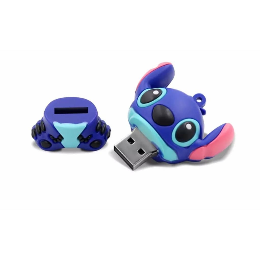 Pen Drive Stitch Personalizado De 64gb Emborrachado Chaveiro