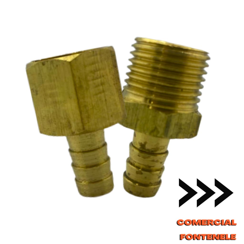 ADAPTADOR  GAS 1/2 FEMEA ESPIGÃO 3/8 LATAO