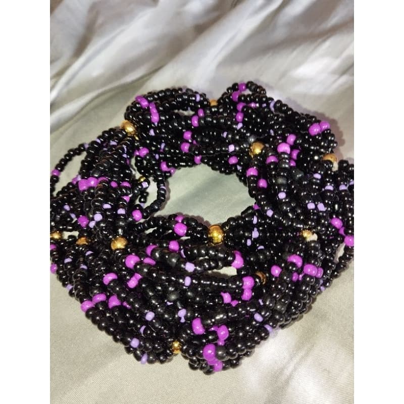 guia maria mulambo (pomba gira/exu) umbanda/candomblé, roxo preto e dourado, quimbanda, kimbanda