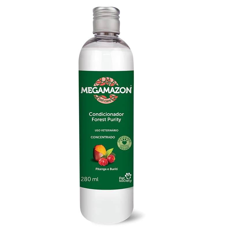 Condicionador Pet Society Megamazon Forest Purity Pitanga e Buriti Cachorro Gato 280mL