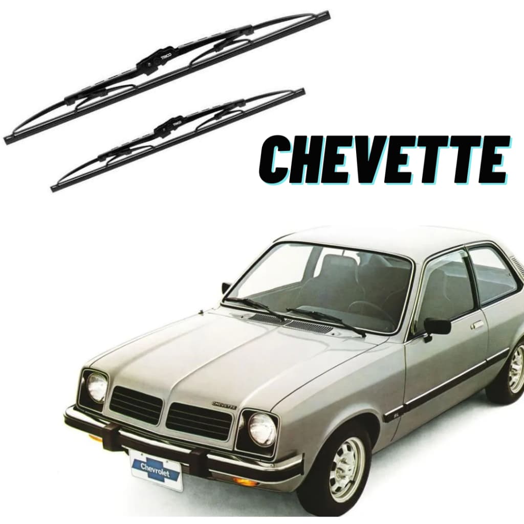 Par de Palhetas Chevrolet Chevette (1973 até 1992) Original Limpador de Para-Brisa