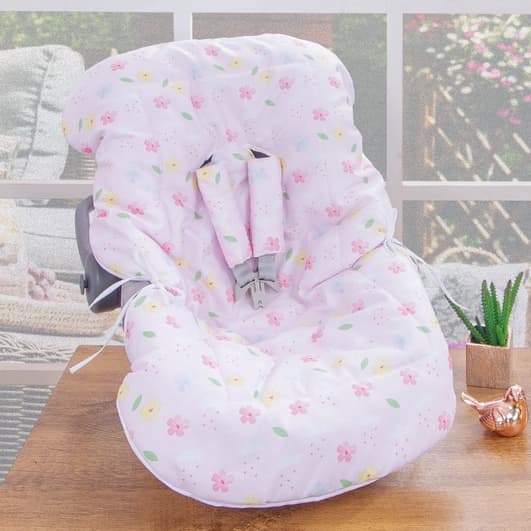 Capa para Bebê Conforto com Protetor de Cinto Menina
