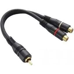 CABO Y RCA 2 FEMEA PARA 1 MACHO 20CM SOM AUTOMOTIVO MODULO SEMI BLINDADO
