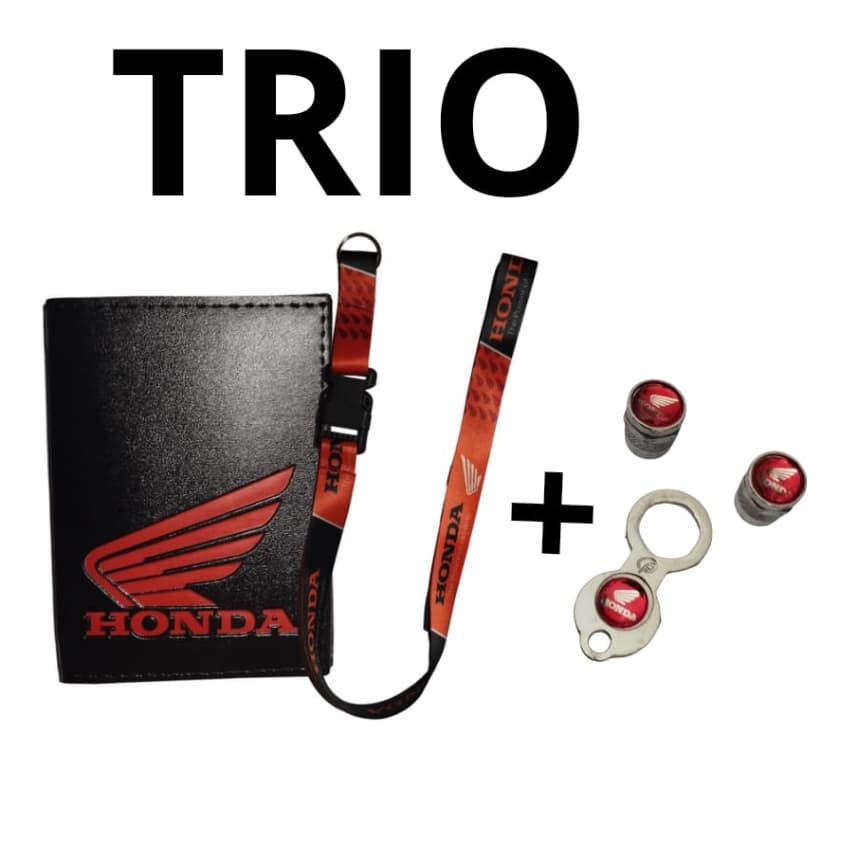 KIT cordão crachá de pescoço +carteira + bico antfurto para moto