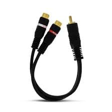 CABO Y RCA 2 FEMEA E 1 MACHO SOM AUTOMOTIVO MODULO SEMI BLINDADO PLUG METAL BANHADO A OURO