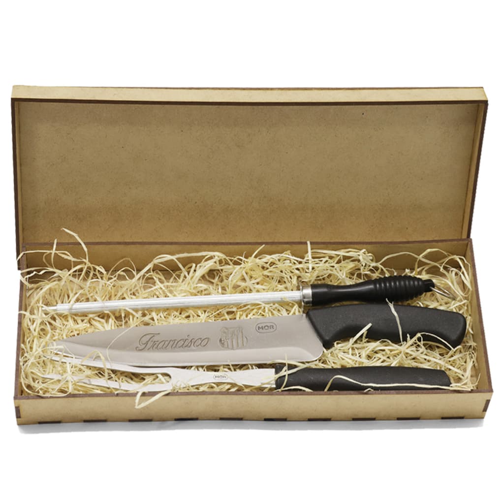 Kit Churrasco Faca Picanheira Premium Com Estojo