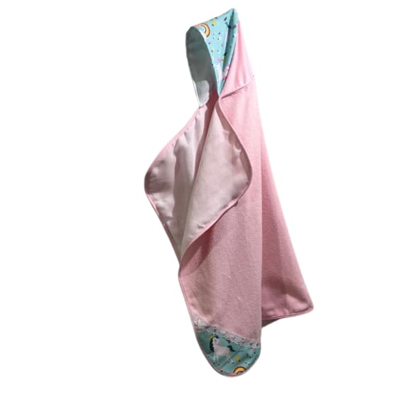 Toalha Fralda com Capuz Super Absorvente Tecido Felpudo com Forro de Fralda 100% Algodão Meninos e Meninas