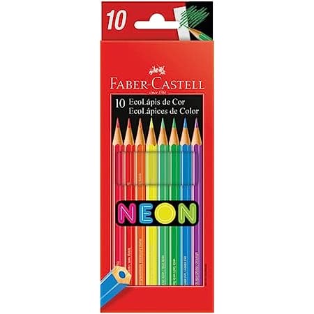 Lápis de cor 10 cores neon 120410N Faber-Castell