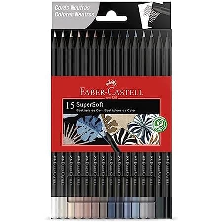 Lapis De Cor Supersoft 15 Cores Neutras Faber Castell