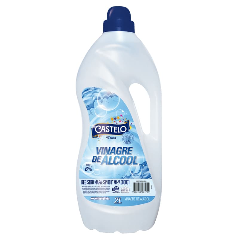 Vinagre De Álcool 2 Litros Concentrado 6% De Acidez - Castelo