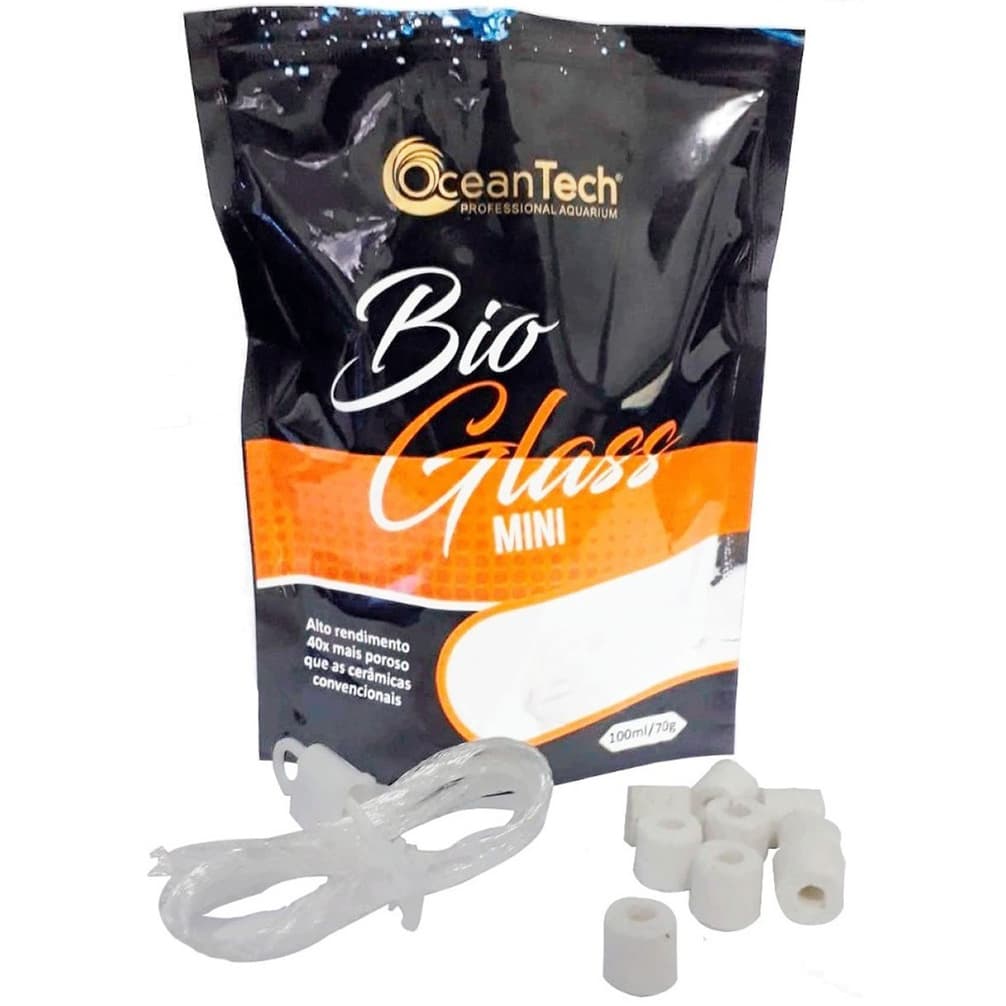 Bio Glass Mini 100ml OceanTech Mídia Biológica de Alta Capacidade para Aquário de água doce e salgada marinho