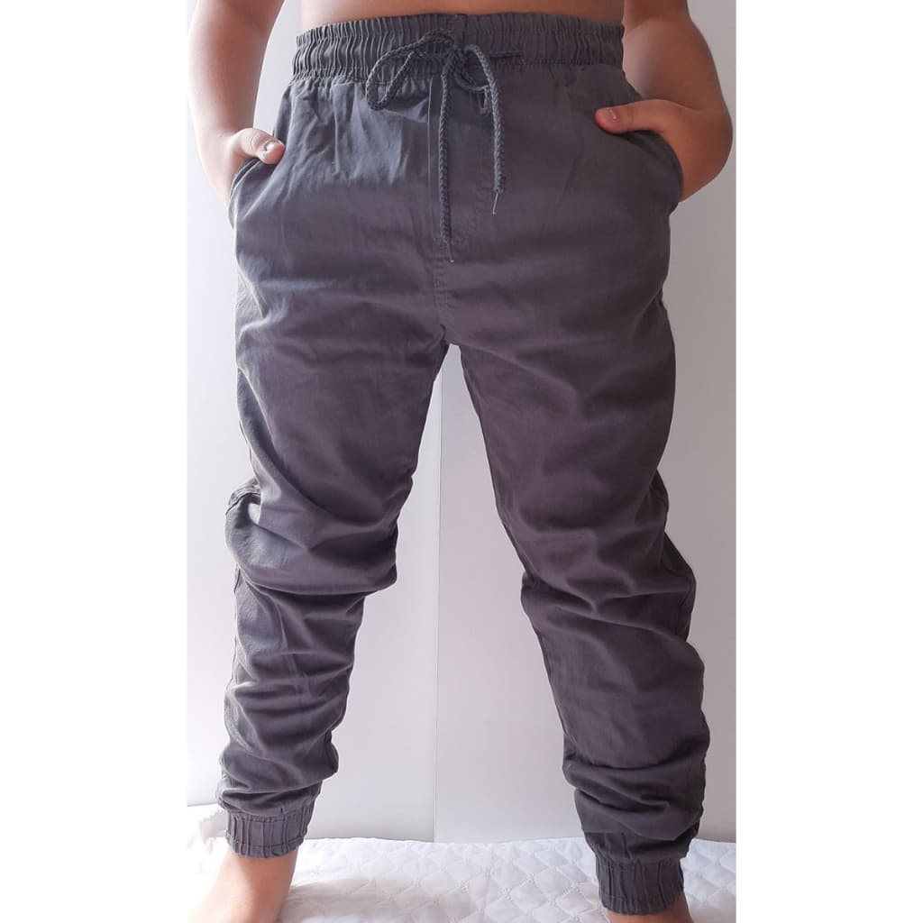calça jogger juvenil sarja bege linha premium envio imediato