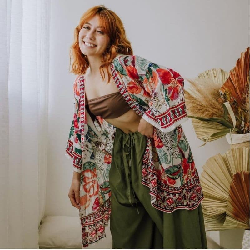 Bata verão curta estampada