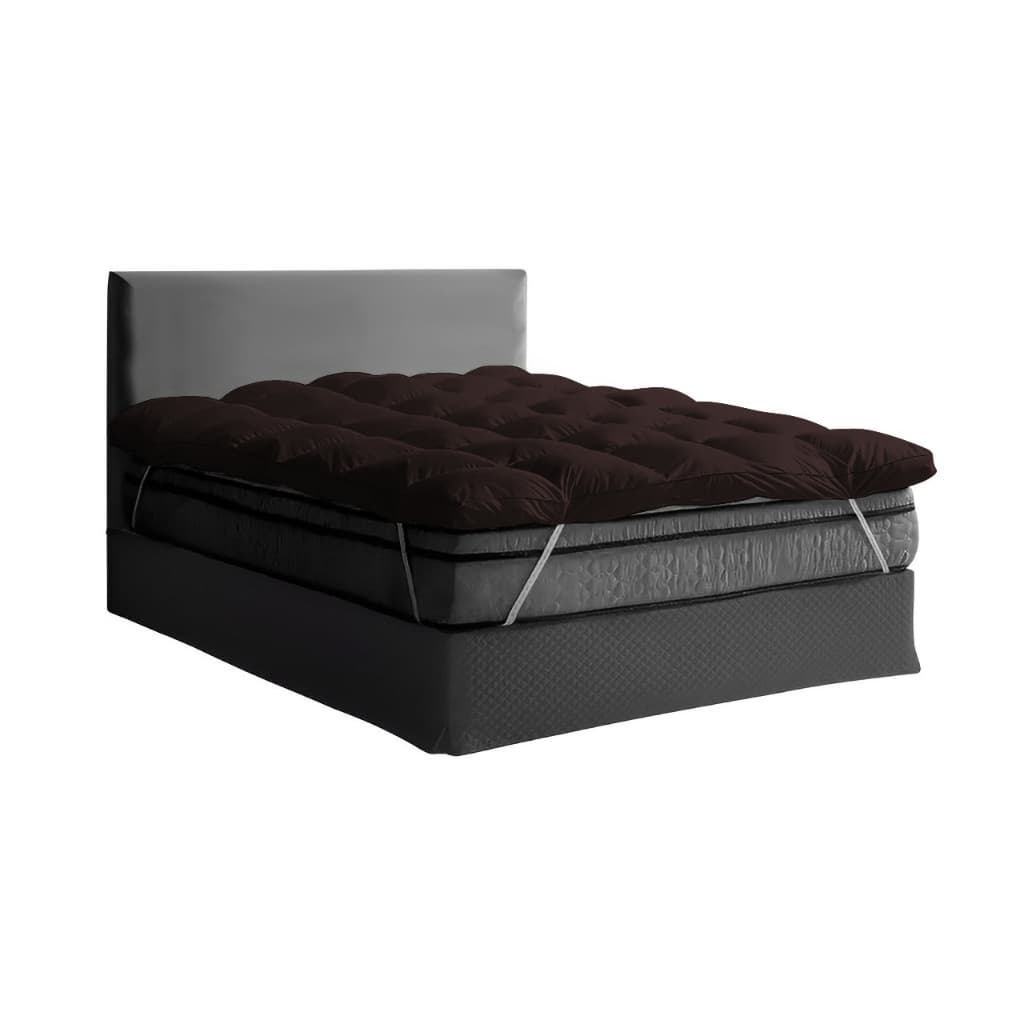 Pillow Top Casal Fibra Siliconada Super Volumosa Marrom