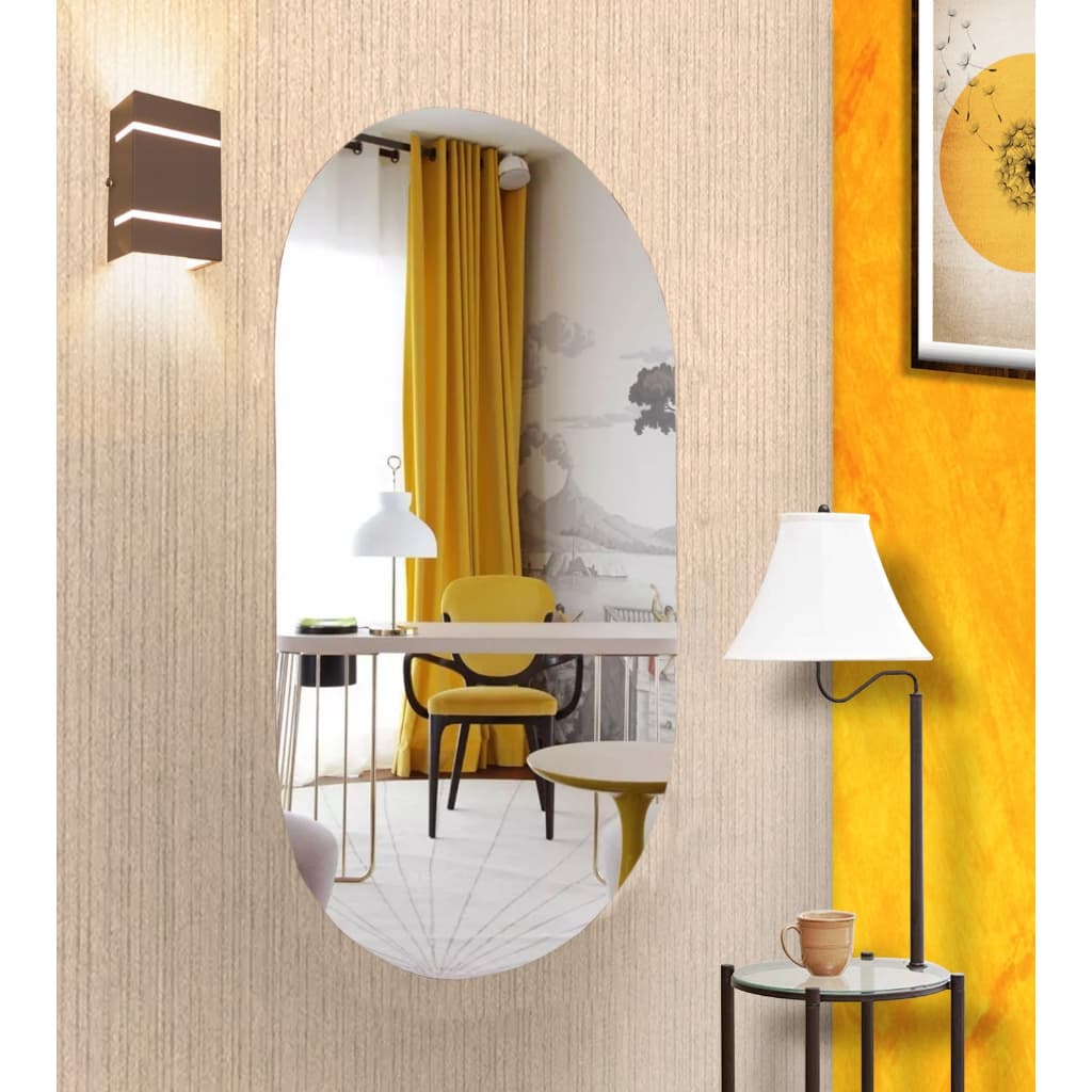 Espelho Oval 76x30 m Sem Moldura Moderno