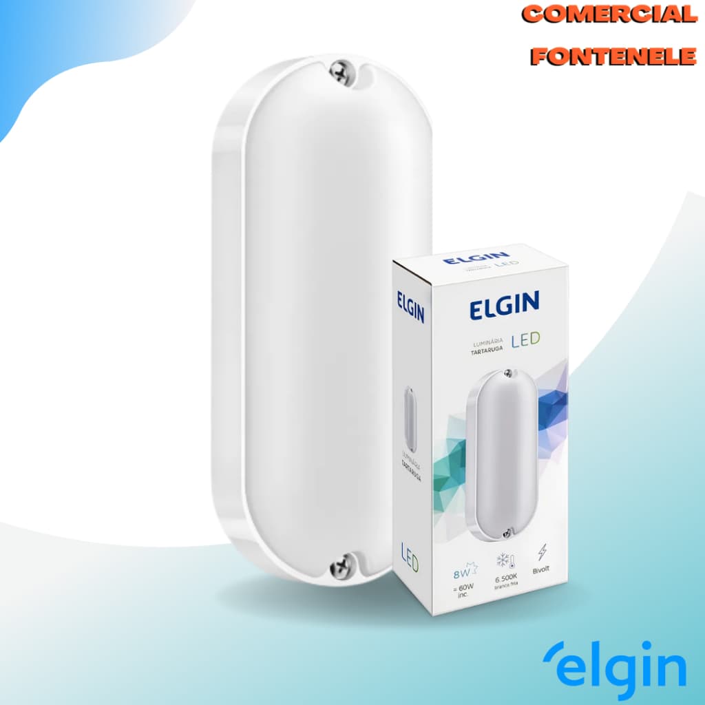LUMINÁRIA TARTARUGA COM REFLETOR 8W 6500K ELGIN