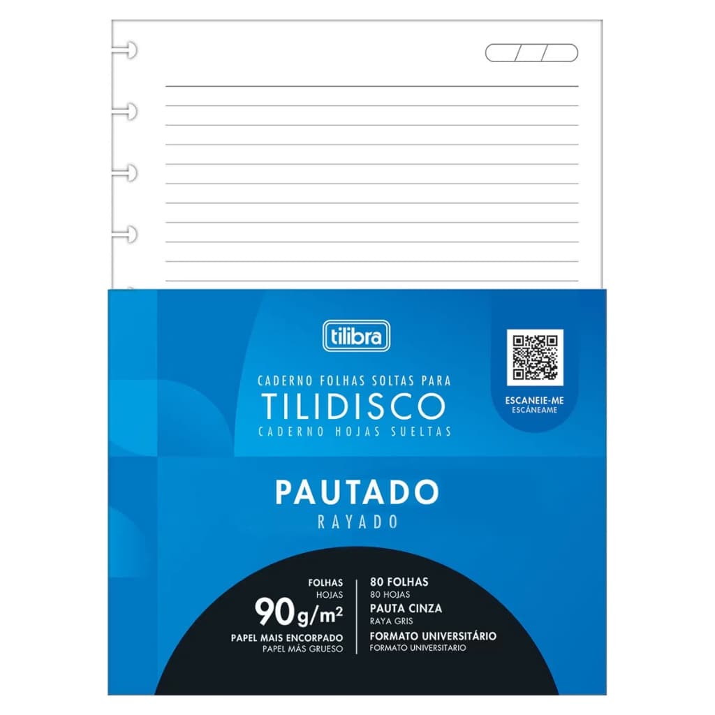 Folhas Soltas Caderno Tilidisco 90g 80 Folhas - Tilibra