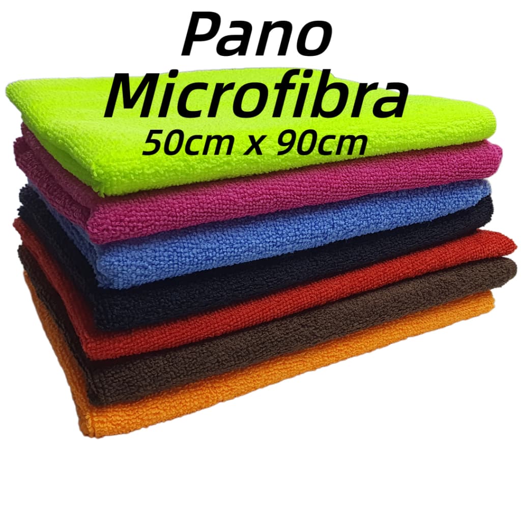 Pano de Chão Microfibra Grande 50cm x 90cm Toalha de Limpeza Gigante Residencial Automotivo Macio