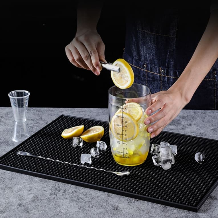 Tapete Escorredor De Pratos Utensílios Escorredor Bar Barman Drinks Barmat