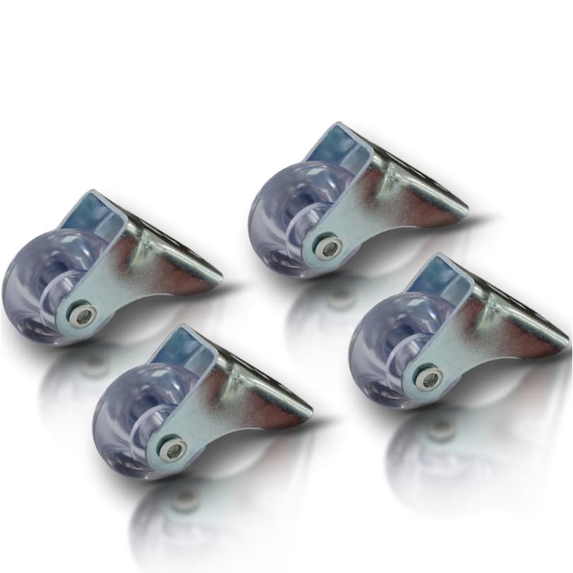 Rodízio Fixo Rodinha De Sofá Retrátil 38mm (Kit 4 Peças)