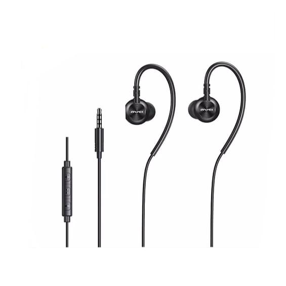 Fone De Ouvido Com Fio P3 3.5MM Sports Earphones Awei L3