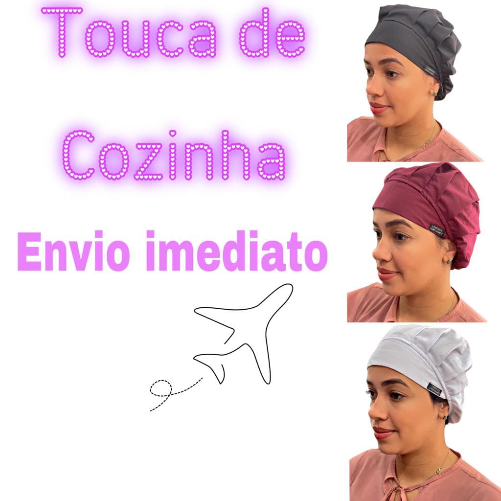Kit 2 Touca para Cozinha, Lanchonetes, Enfermagem, Veterinários Tricoline