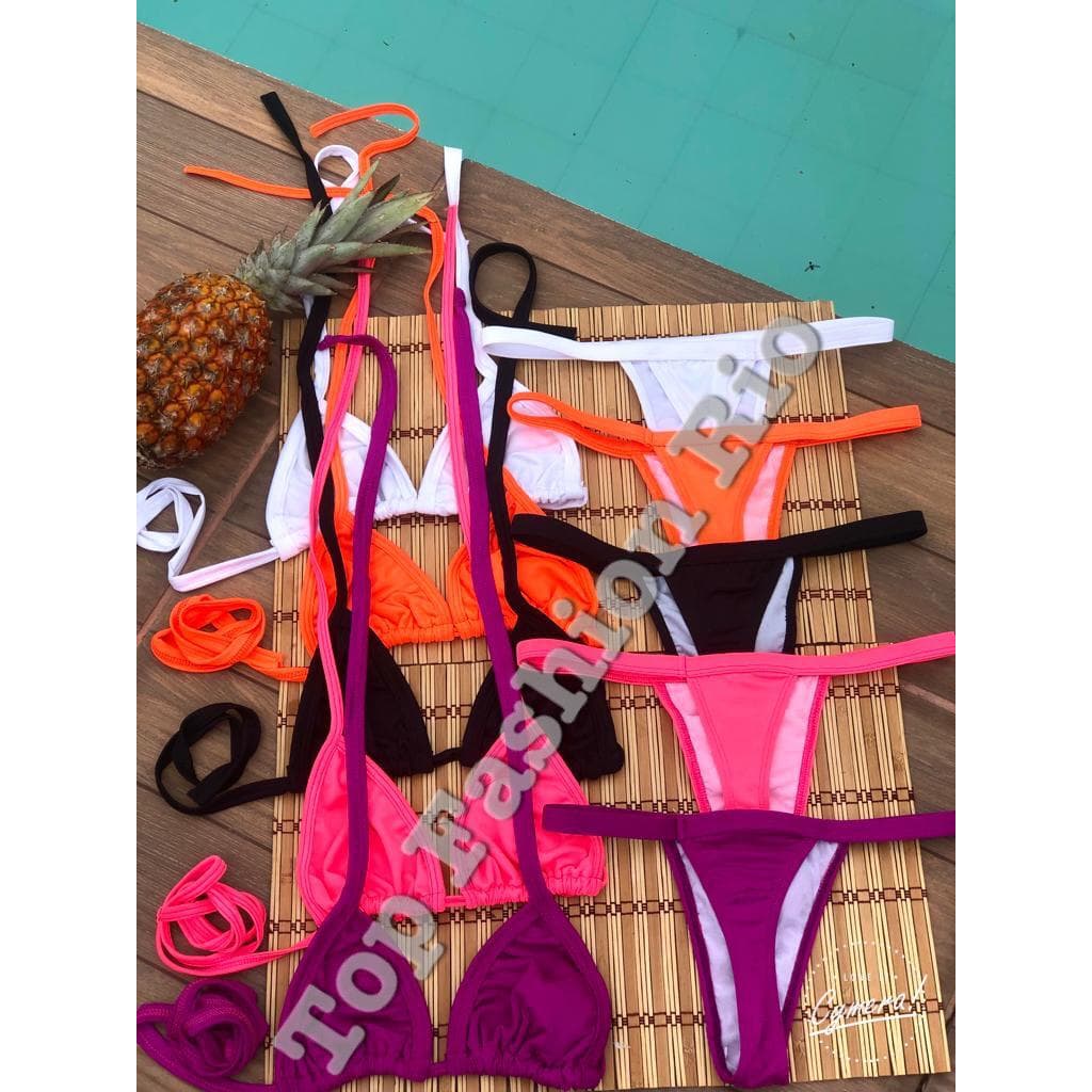 4 Conjuntos Biquínis de Fazer Marquinha Fita Para Bronzear Moda Praia Verão