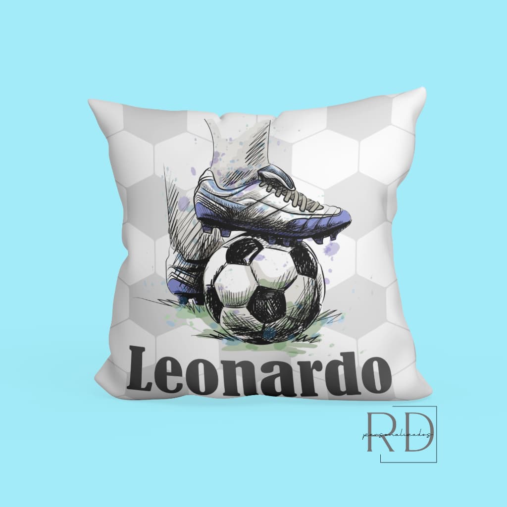 CAPA DE ALMOFADA PERSONALIZADA COM NOME INFANTIL, FUTEBOL, TIME DO CORAÇÃO, MENINO - TAM: 30X30, 40X40, 45X45, 50X50