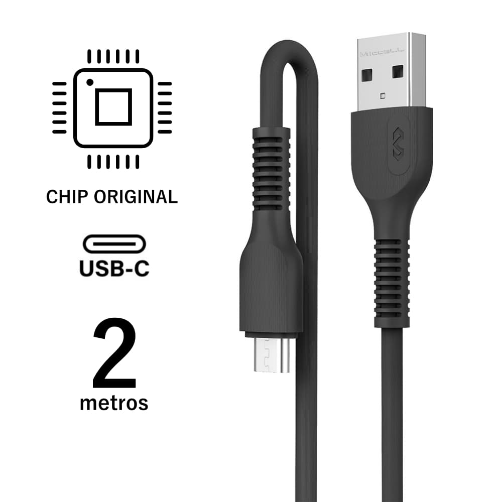 Cabo USB Tipo C 2 metros Cabo USB Carregamento Turbo