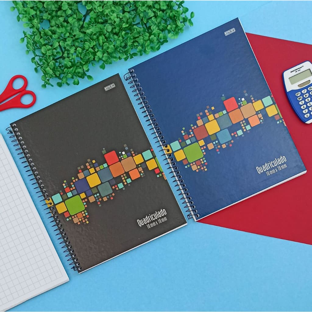 Caderno Universitário Quadriculado 1x1 20 x 27,5 cm 80 Folhas - São Domingos