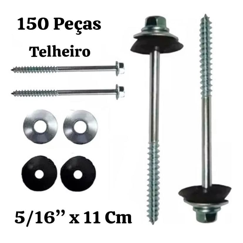 Parafuso Telha Fibrocimento 5/16x110mm 150 peças