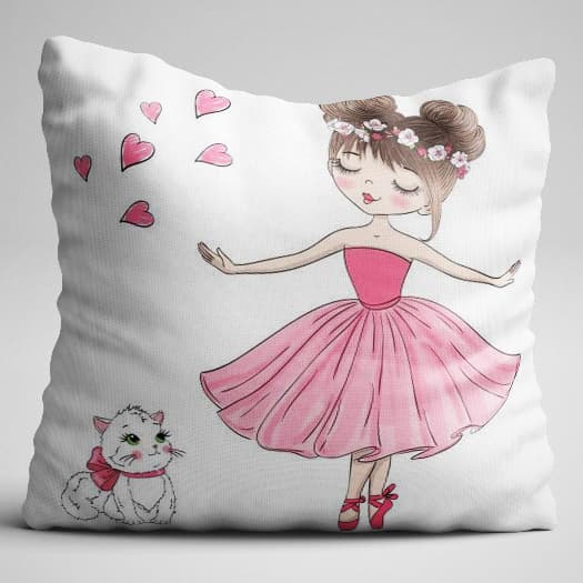 Capa de almofada de Bailarina 40cmx40cm