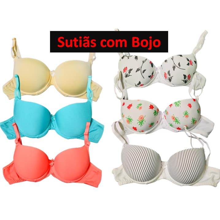 Sutiã com Bojo Soutien liso Soutien de Bojo Sutia diverso