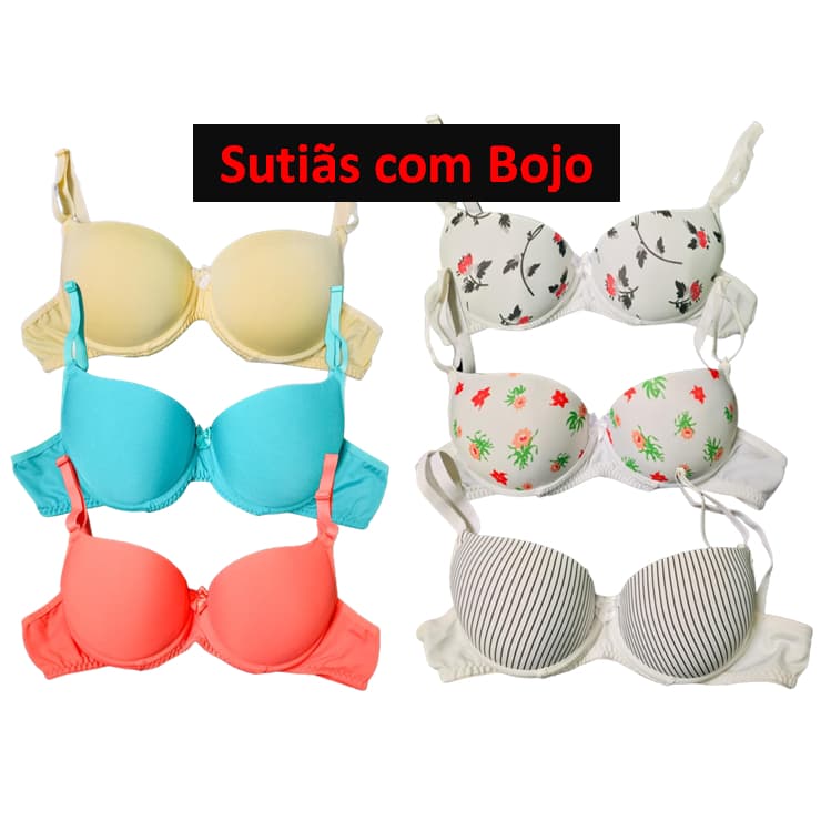 Sutiã com Bojo Soutien liso Soutien de Bojo Sutia