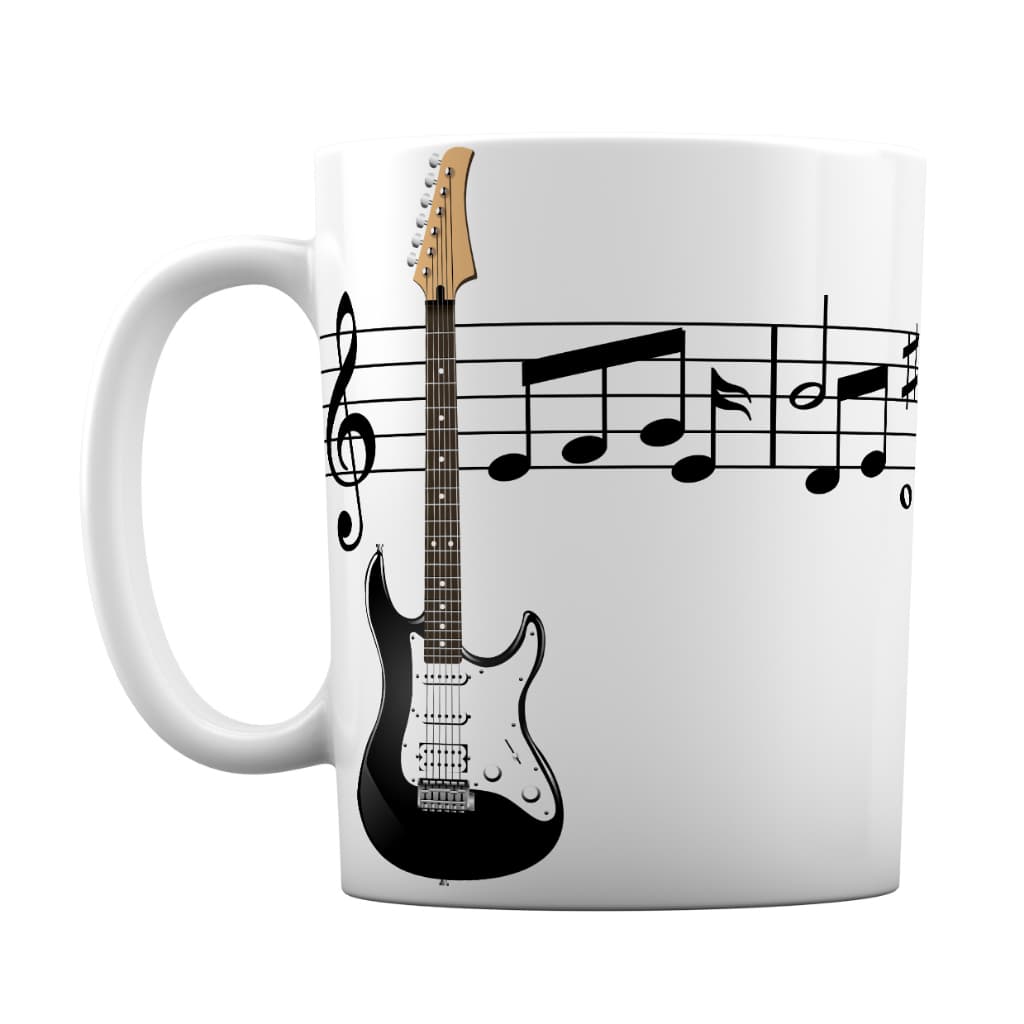 Caneca Instrumento Musical Guitarra Notas Musicais