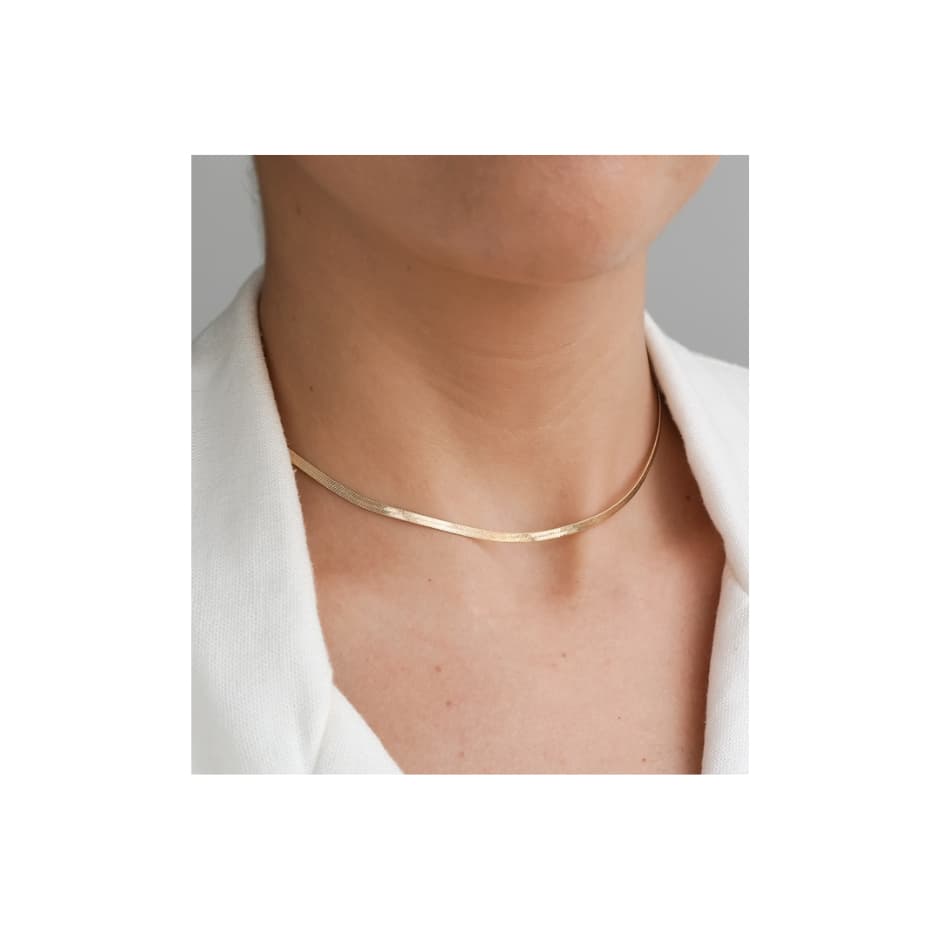 Gargantilha Colar Feminino choker dourado corrente fina