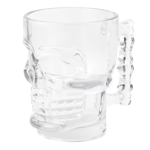 Caneca Chopp Caveira em Vidro 510 ML
