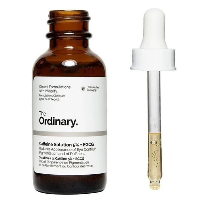 The Ordinary Caffeine 5% + EGCG Depuffing Eye Serum Sérum A Base de Cafeina Clareador de Olheiras Diminui Inchaço Importado Original