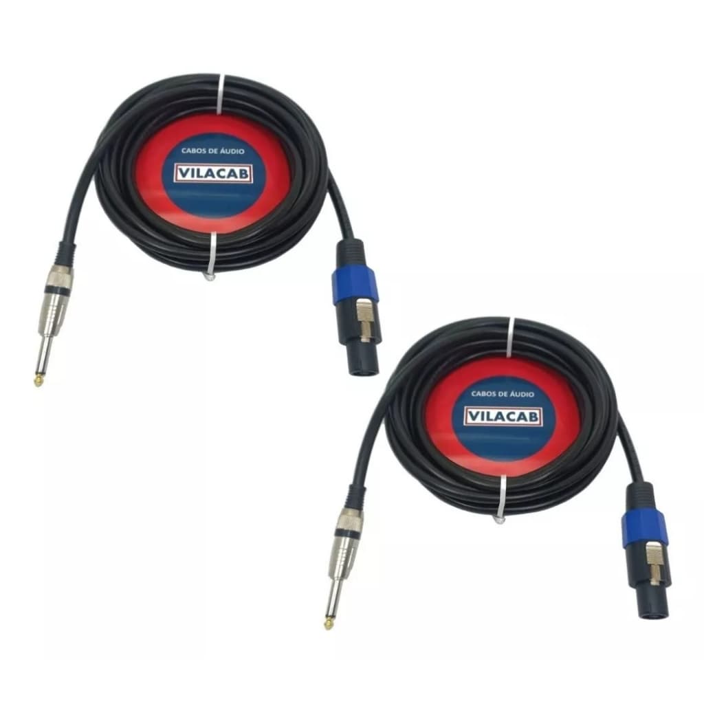 Kit 02 Cabos Speakon X P10 Macho Cabo Marca Sil 30 Metros