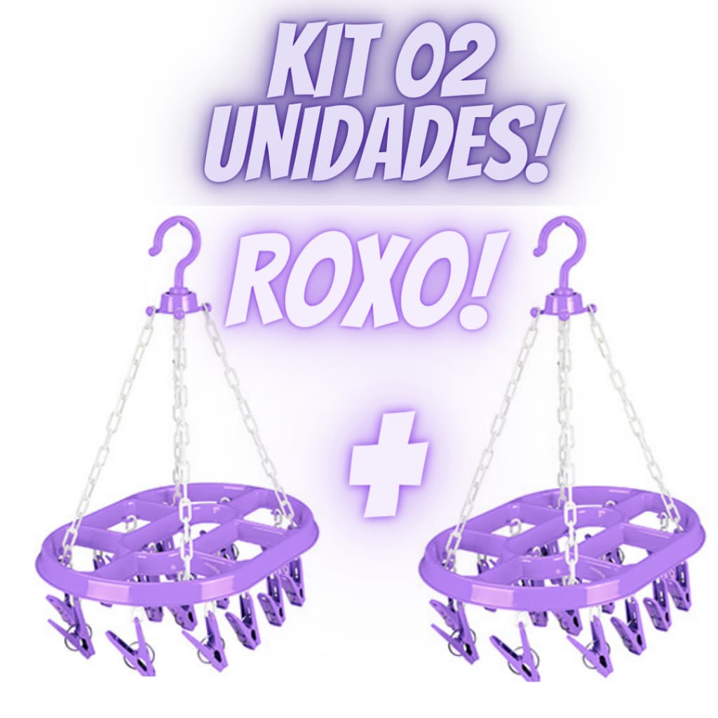 Kit C/02 Varal Calcinha, varal peça intima, Varal Redondo  Pregadores Reforçados Calcinha Sultiã Cueca