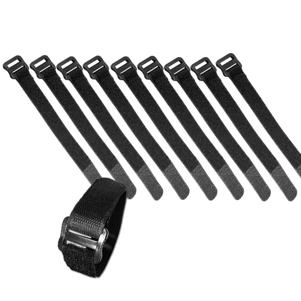 Cinta Abraçadeira Strap 25mm x 245mm Kit 10 Unidades Com Fivela